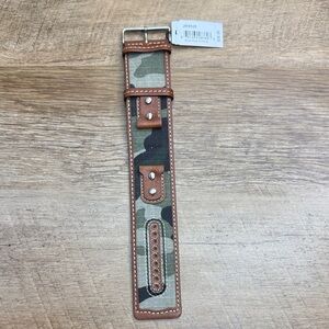 Fossil Leather Canvas Camouflage Watch Strap JR9925